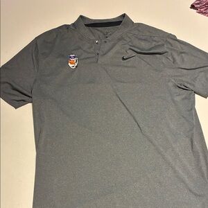 Nike Charcoal Roll Collar Golf Shirt - Official Pomona Pitzer Golf Shirt